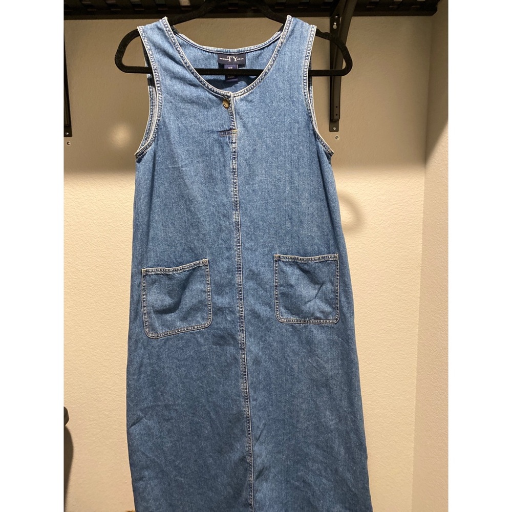 Original ty wear denim maxi short sleeve dress